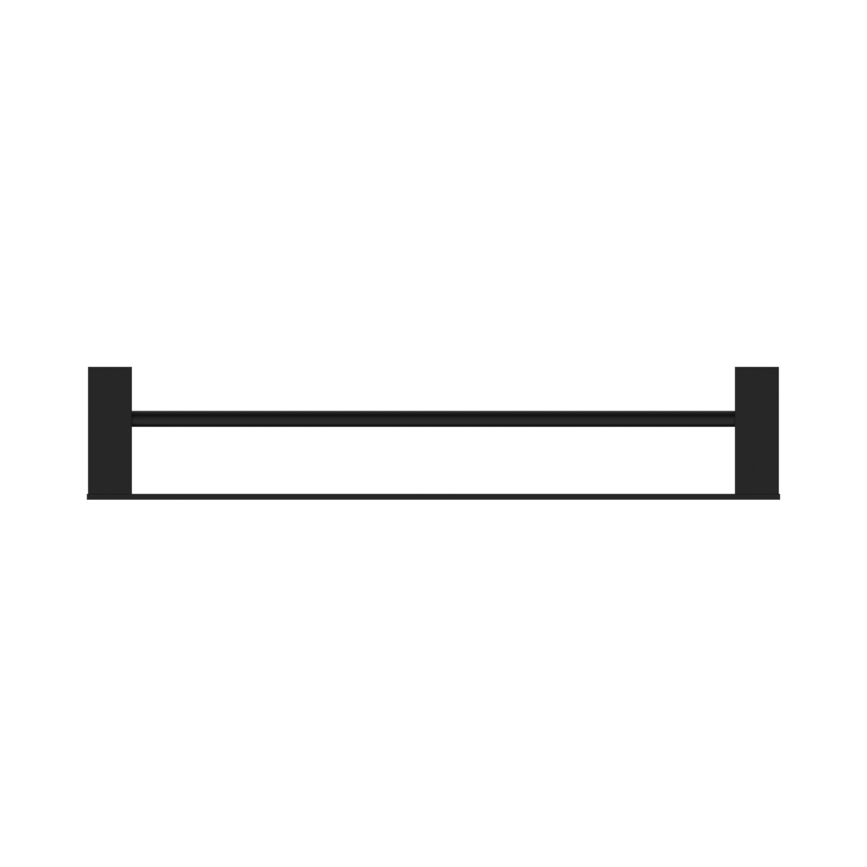 An image of Nero Tapware Celia Double Towel Rail 600mm Matte Black