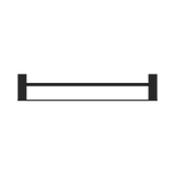 An image of Nero Tapware Celia Double Towel Rail 600mm Matte Black