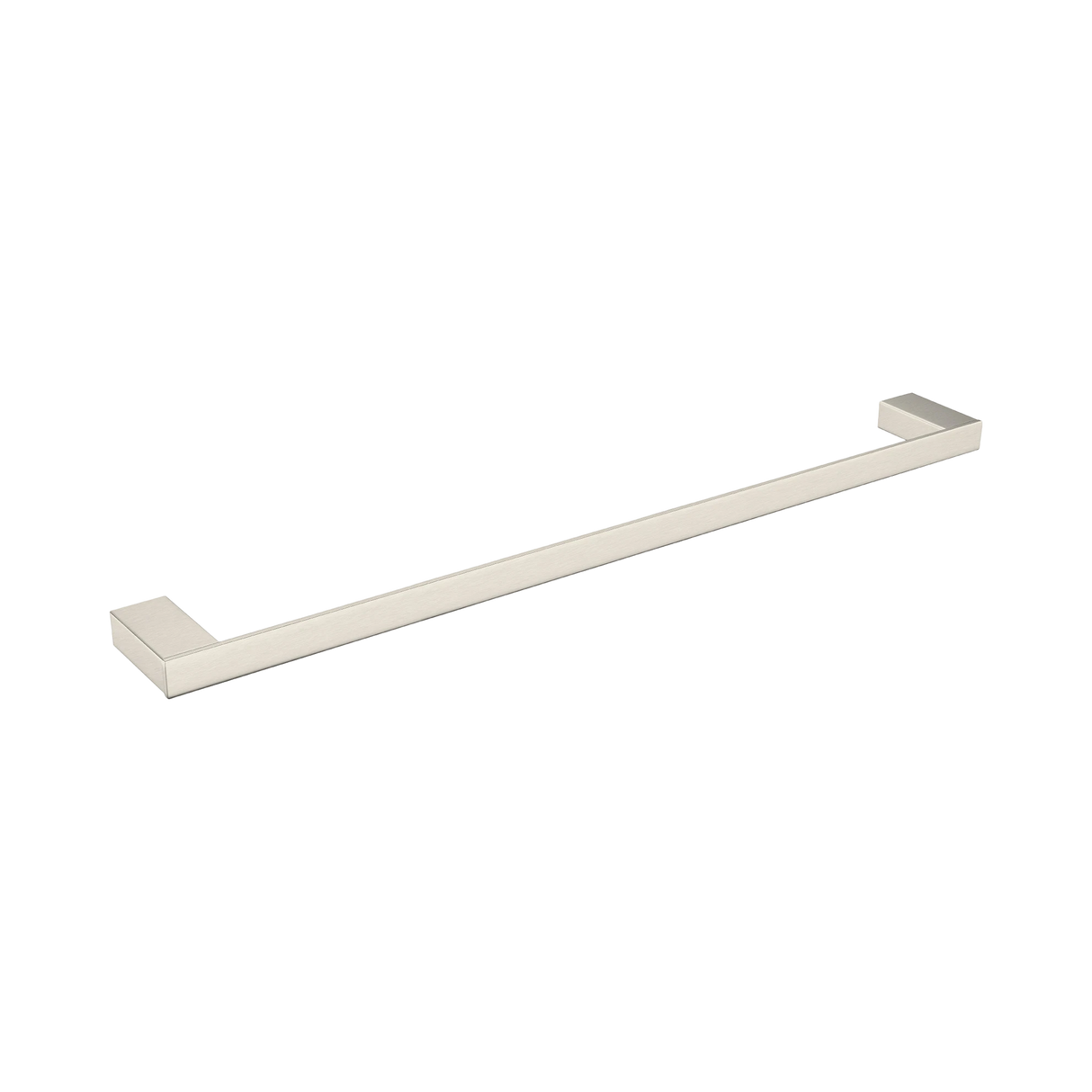 An image of Nero Tapware Celia Single Towel Rail 800mm Brushed Nickel