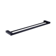 An image of Nero Tapware Celia Double Towel Rail 800mm Matte Black