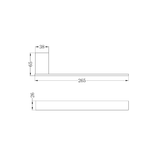 A line drawing of Nero Tapware Celia Hand Towel Rail Brushed Nickel