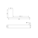 A line drawing of Nero Tapware Celia Toilet Roll Holder Brushed Nickel