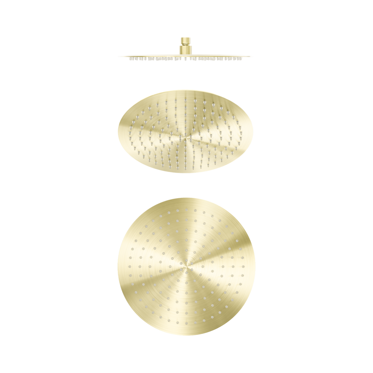 An image of Nero Tapware Zen SS316L 300mm Round Shower Head Brushed Gold