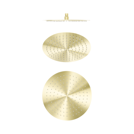 An image of Nero Tapware Zen SS316L 300mm Round Shower Head Brushed Gold