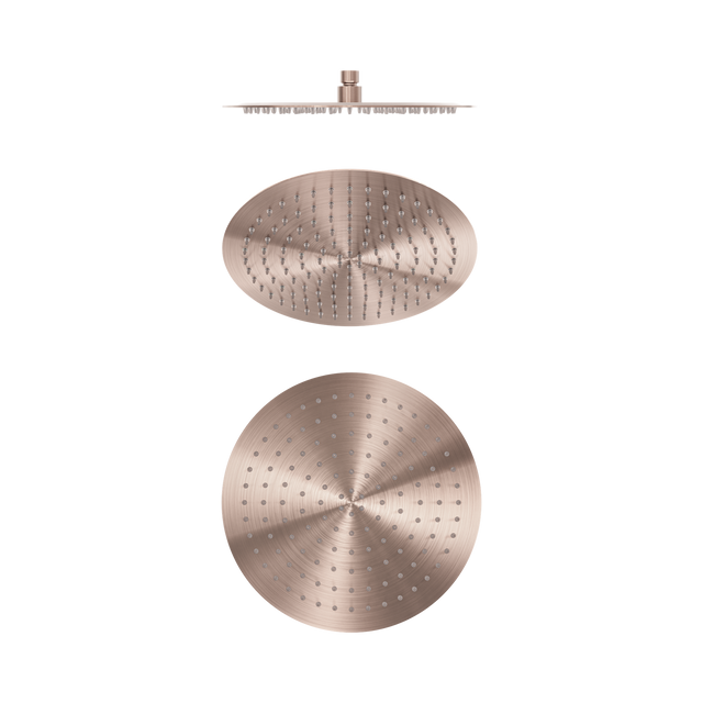 An image of Nero Tapware Zen SS316L 300mm Round Shower Head Brushed Bronze