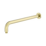 An image of Nero Tapware Zen SS316L Round Shower Arm 400mm Length Brushed Gold
