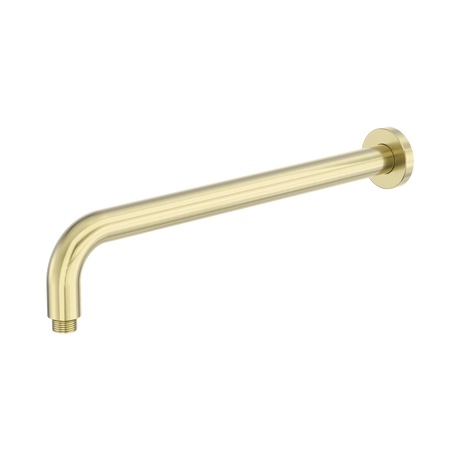 An image of Nero Tapware Zen SS316L Round Shower Arm 400mm Length Brushed Gold