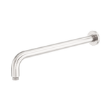 An image of Nero Tapware Zen SS316L Round Shower Arm 400mm Length Brushed Nickel