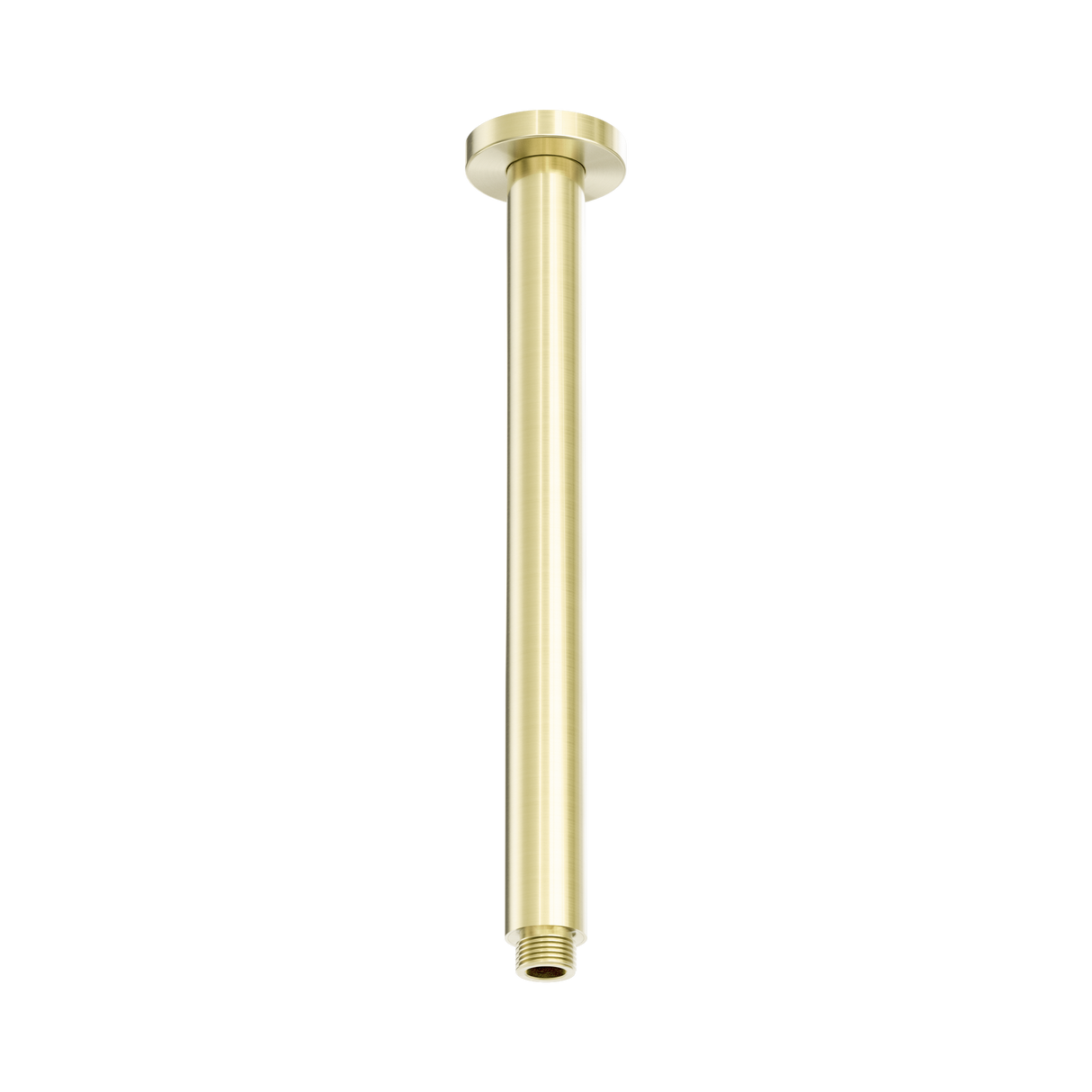 An image of Nero Tapware Zen SS316L Round Ceiling Arm 300mm Length Brushed Gold
