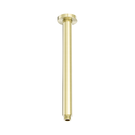 An image of Nero Tapware Zen SS316L Round Ceiling Arm 300mm Length Brushed Gold