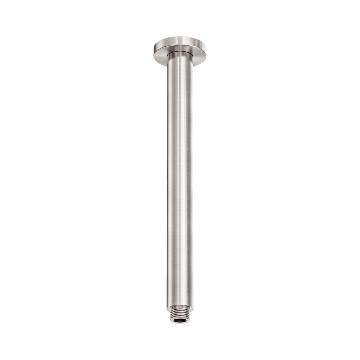 An image of Nero Tapware Zen SS316L Round Ceiling Arm 300mm Length Brushed Nickel