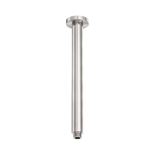 An image of Nero Tapware Zen SS316L Round Ceiling Arm 300mm Length Brushed Nickel