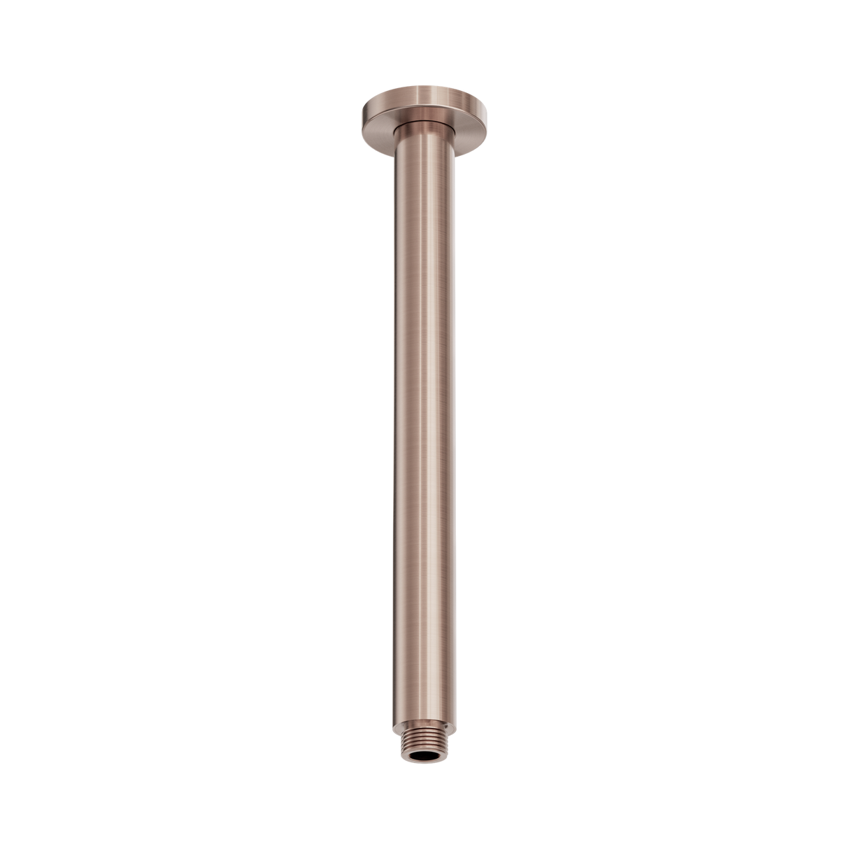 An image of Nero Tapware Zen SS316L Round Ceiling Arm 300mm Length Brushed Bronze