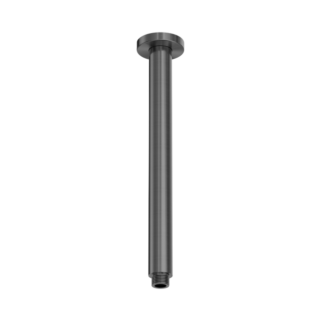 An image of Nero Tapware Zen SS316L Round Ceiling Arm 300mm Length Graphite