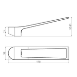 A line drawing of Nero Tapware Bianca Basin Mixer Care Handle Only Matte Black