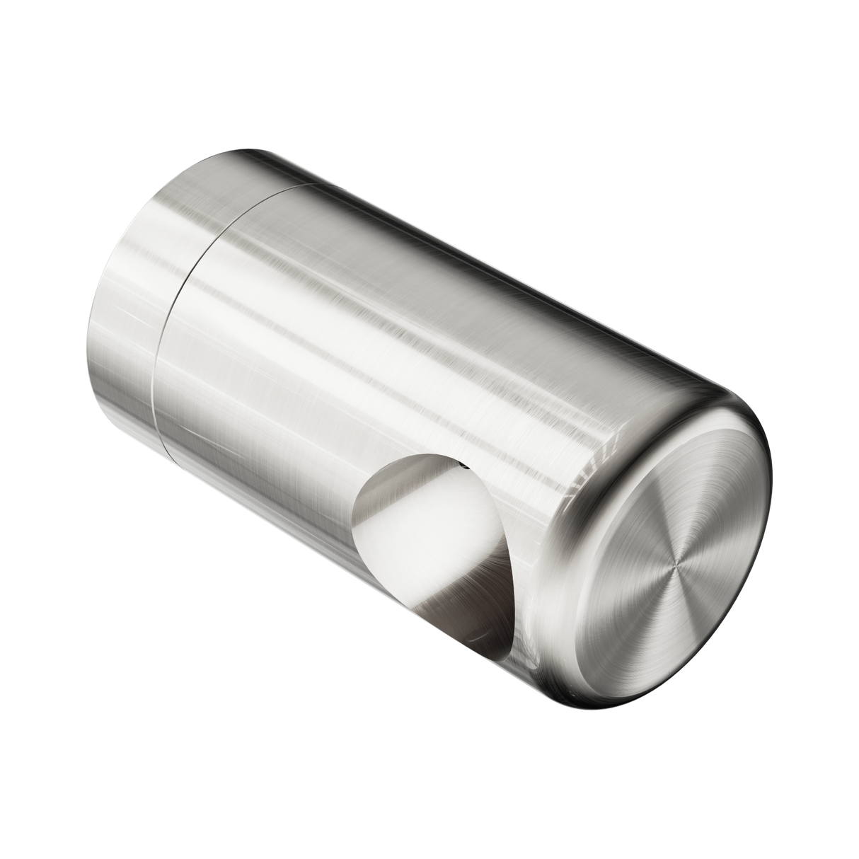 An image of Nero Tapware Mecca Care Make Your Own 25mm Grab Rail End Bracket Brushed Nickel