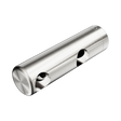 An image of Nero Tapware Mecca Care Make Your Own 25mm Grab Rail Double Towel Bracket Left Brushed Nickel