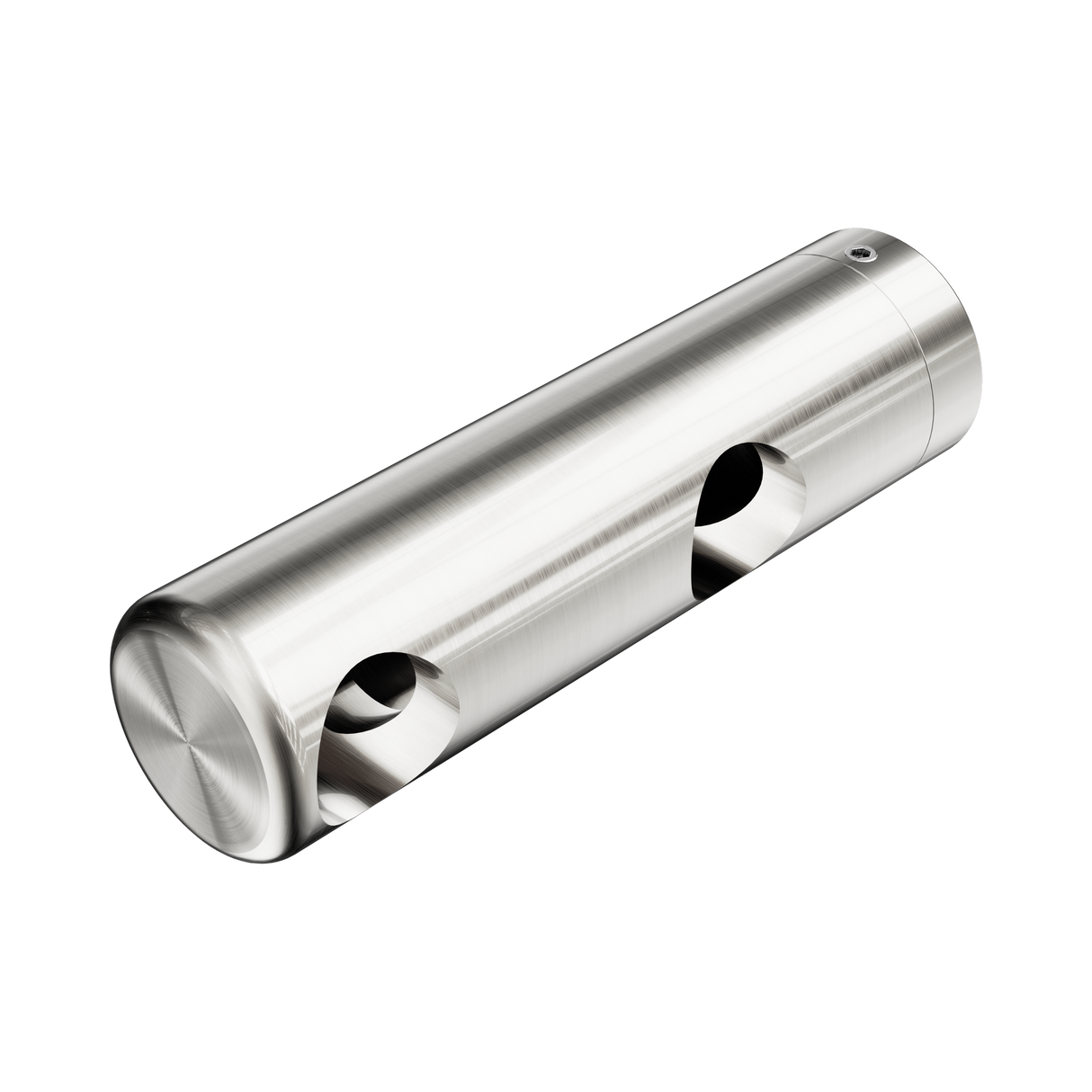 An image of Nero Tapware Mecca Care Make Your Own 25mm Grab Rail Double Towel Bracket Left Brushed Nickel