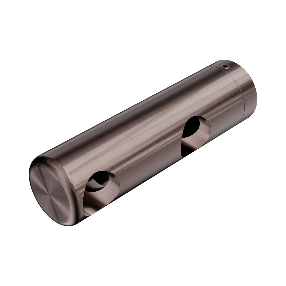 An image of Nero Tapware Mecca Care Make Your Own 25mm Grab Rail Double Towel Bracket Left Brushed Bronze