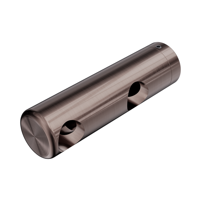 An image of Nero Tapware Mecca Care Make Your Own 25mm Grab Rail Double Towel Bracket Left Brushed Bronze