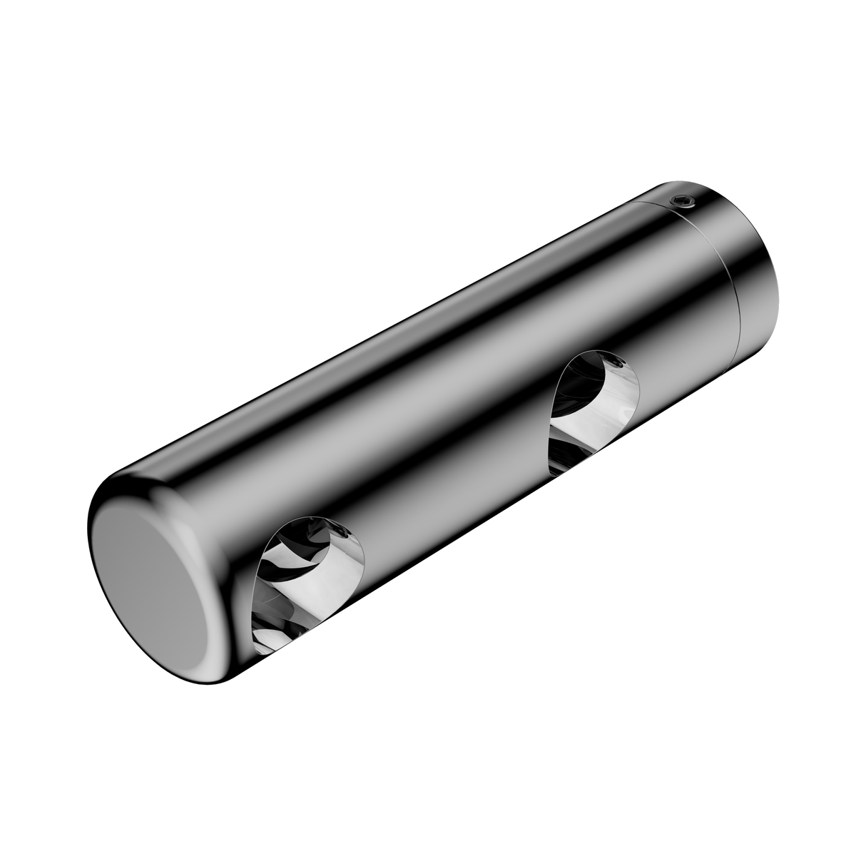 An image of Nero Tapware Mecca Care Make Your Own 25mm Grab Rail Double Towel Bracket Left Chrome