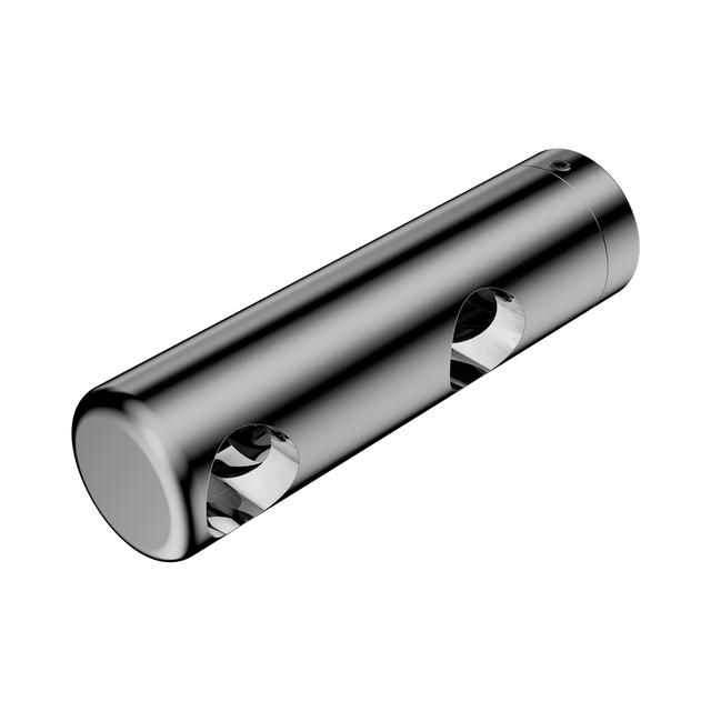 An image of Nero Tapware Mecca Care Make Your Own 25mm Grab Rail Double Towel Bracket Left Chrome