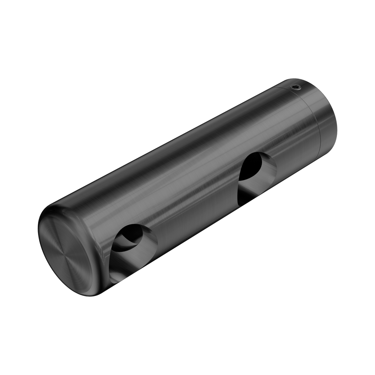 An image of Nero Tapware Mecca Care Make Your Own 25mm Grab Rail Double Towel Bracket Left Gun Metal