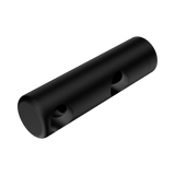 An image of Nero Tapware Mecca Care Make Your Own 25mm Grab Rail Double Towel Bracket Left Matte Black