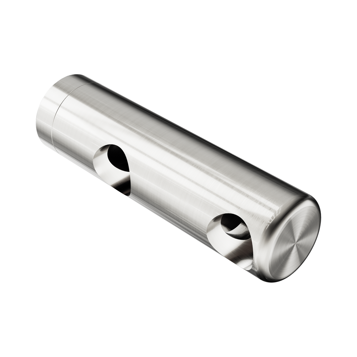 An image of Nero Tapware Mecca Care Make Your Own 25mm Grab Rail Double Towel Bracket Right Brushed Nickel