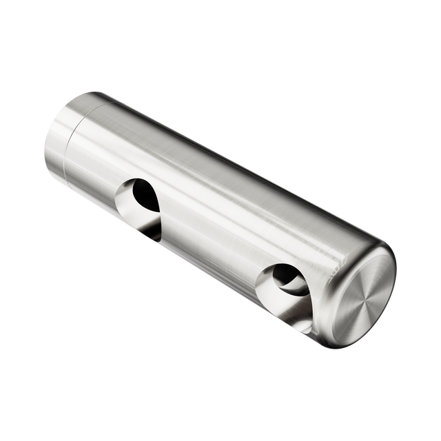 An image of Nero Tapware Mecca Care Make Your Own 25mm Grab Rail Double Towel Bracket Right Brushed Nickel