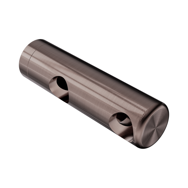 An image of Nero Tapware Mecca Care Make Your Own 25mm Grab Rail Double Towel Bracket Right Brushed Bronze