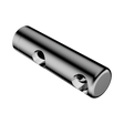 An image of Nero Tapware Mecca Care Make Your Own 25mm Grab Rail Double Towel Bracket Right Chrome