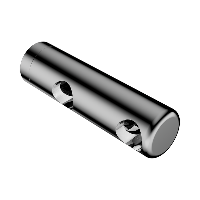 An image of Nero Tapware Mecca Care Make Your Own 25mm Grab Rail Double Towel Bracket Right Chrome