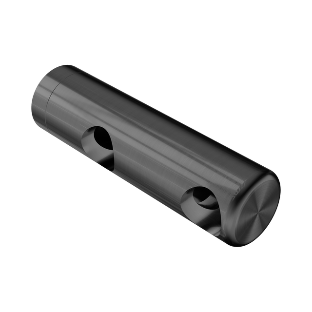 An image of Nero Tapware Mecca Care Make Your Own 25mm Grab Rail Double Towel Bracket Right Gun Metal