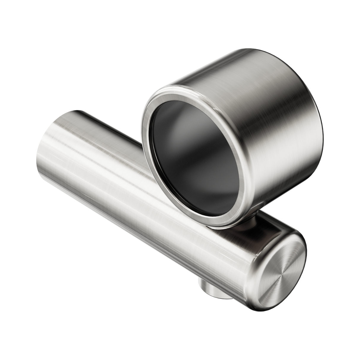 An image of Nero Tapware Mecca Care Make Your Own 32mm Hand Rail Undermount Mid Bracket Brushed Nickel