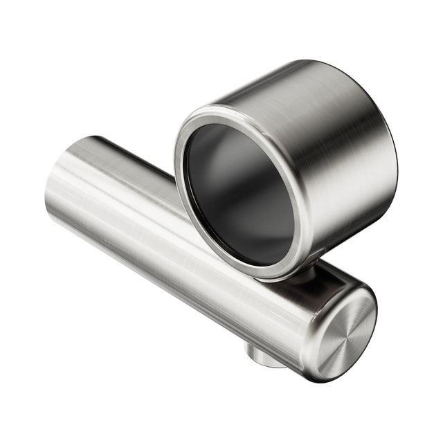 An image of Nero Tapware Mecca Care Make Your Own 32mm Hand Rail Undermount Mid Bracket Brushed Nickel