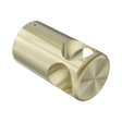 An image of Nero Tapware Mecca Care Make Your Own 32mm Grab Rail T Bar Bracket Brushed Gold