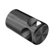 An image of Nero Tapware Mecca Care Make Your Own 32mm Grab Rail T Bar Bracket Gun Metal
