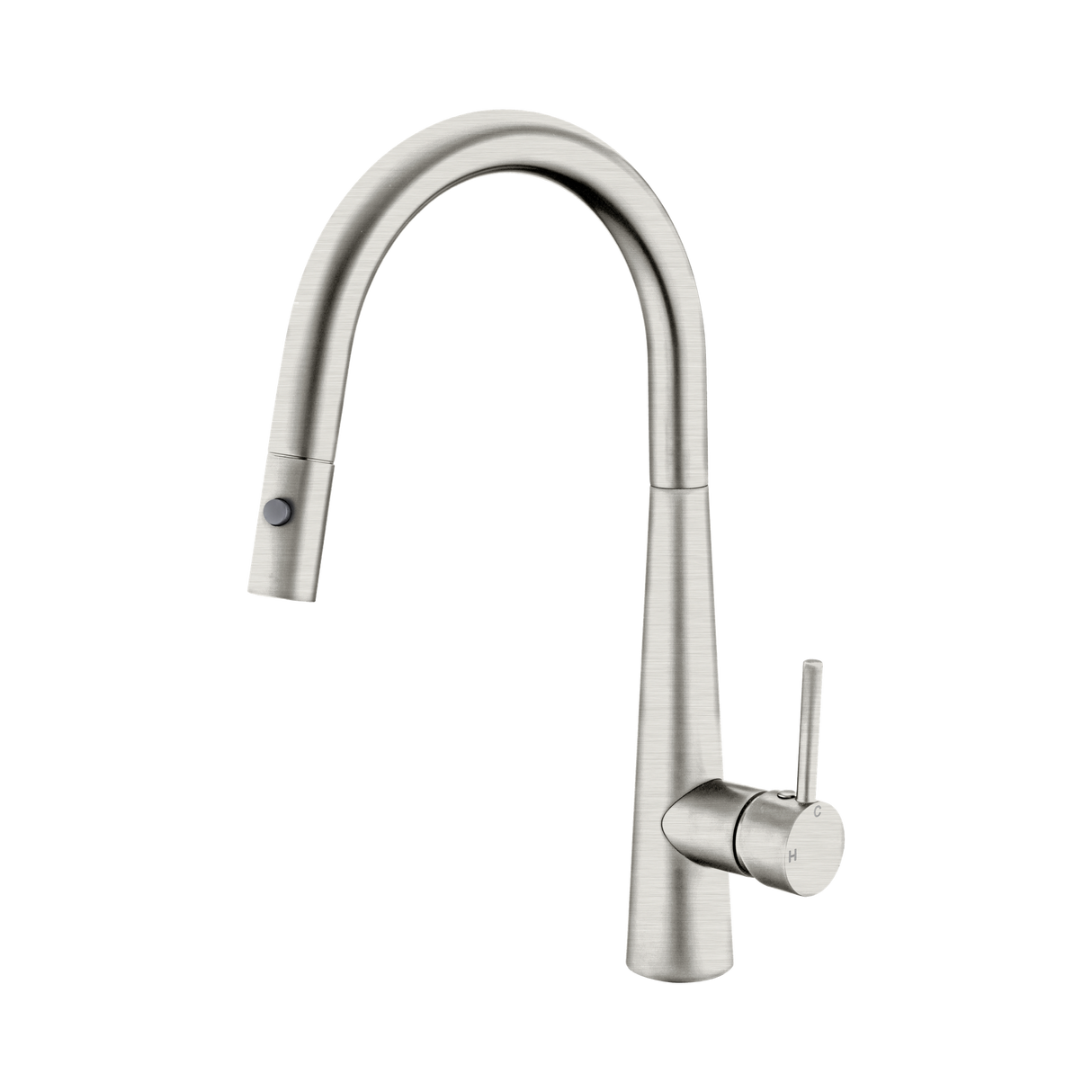 An image of Nero Tapware Dolce Pull Out Sink Mixer With Vegie Spray Function Brushed Nickel