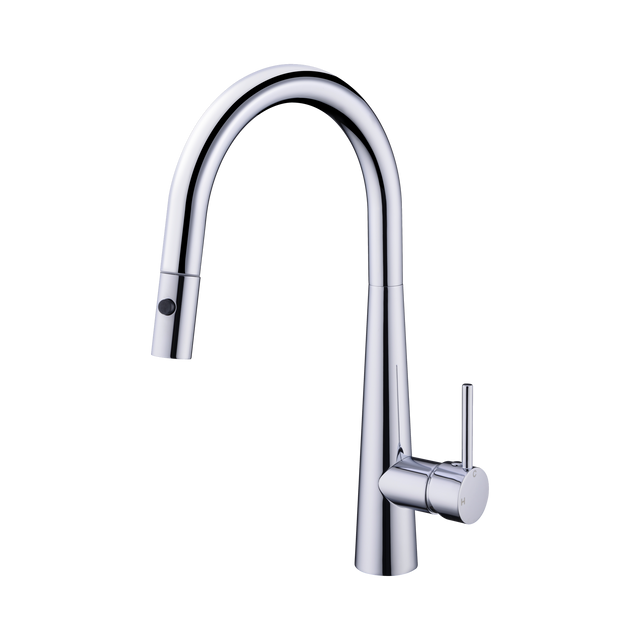 An image of Nero Tapware Dolce Pull Out Sink Mixer With Vegie Spray Function Chrome