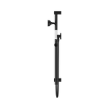 An image of Nero Tapware York Shower Rail With White Porcelain Hand Shower Matte Black