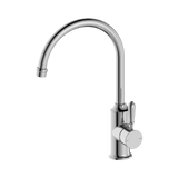 An image of Nero Tapware York Kitchen Mixer Gooseneck Spout With Metal Lever Chrome
