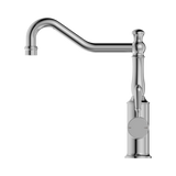 An image of Nero Tapware York Kitchen Mixer Hook Spout With Metal Lever Chrome