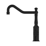 An image of Nero Tapware York Kitchen Mixer Hook Spout With Metal Lever Matte Black