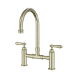 An image of Nero Tapware York Bridge Kitchen Set Aged Brass