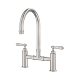 An image of Nero Tapware York Bridge Kitchen Set Brushed Nickel