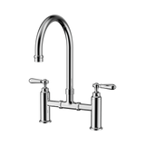 An image of Nero Tapware York Bridge Kitchen Set Chrome