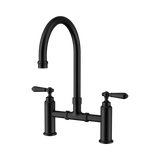 An image of Nero Tapware York Bridge Kitchen Set Matte Black