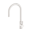 An image of Nero Tapware York Pull Out Sink Mixer With Vegie Spray Function With Metal Lever Brushed Nickel