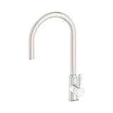 An image of Nero Tapware York Pull Out Sink Mixer With Vegie Spray Function With Metal Lever Brushed Nickel